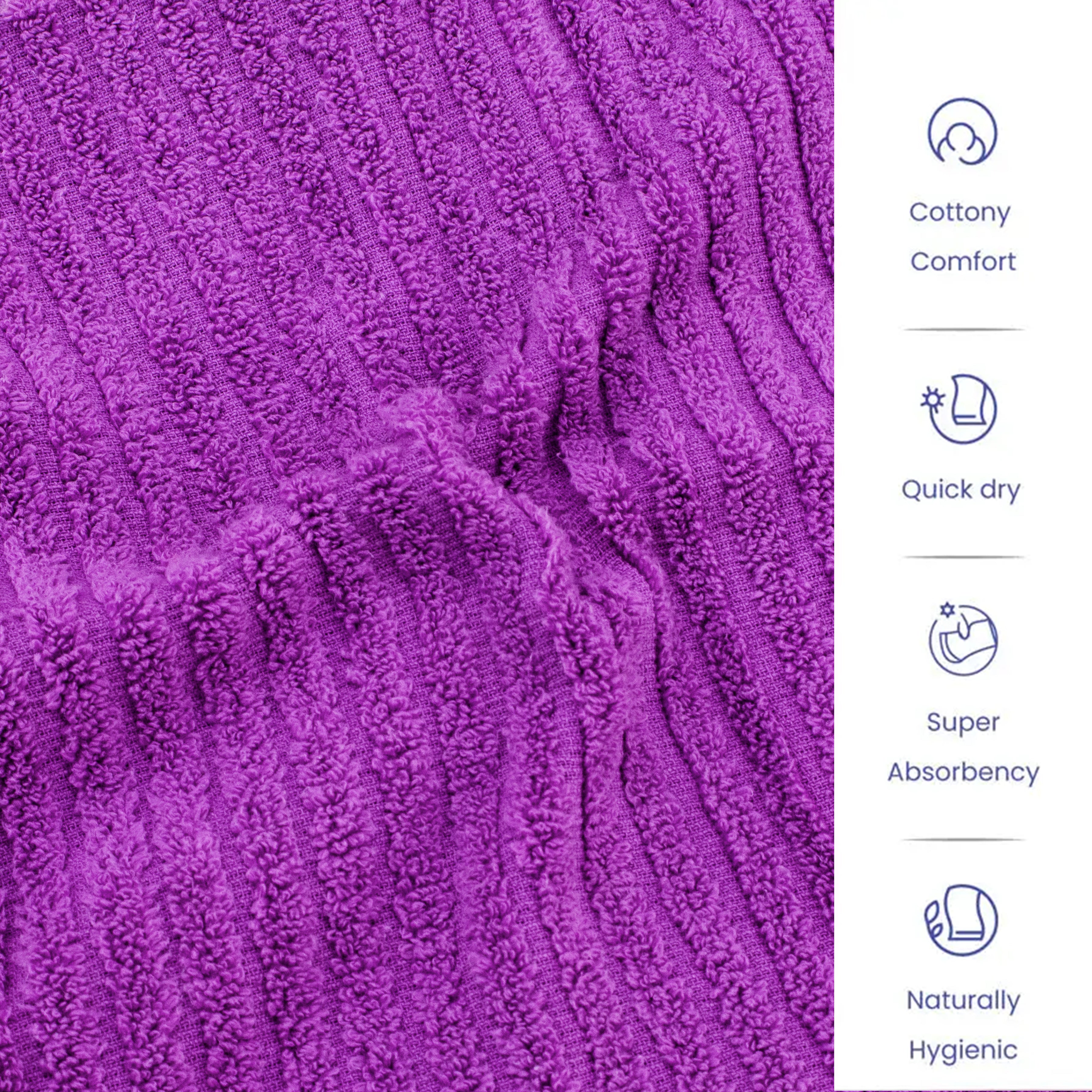 Micro Cotton LuxeLite Versatile Towel, Purple (size: 58x122 cms)