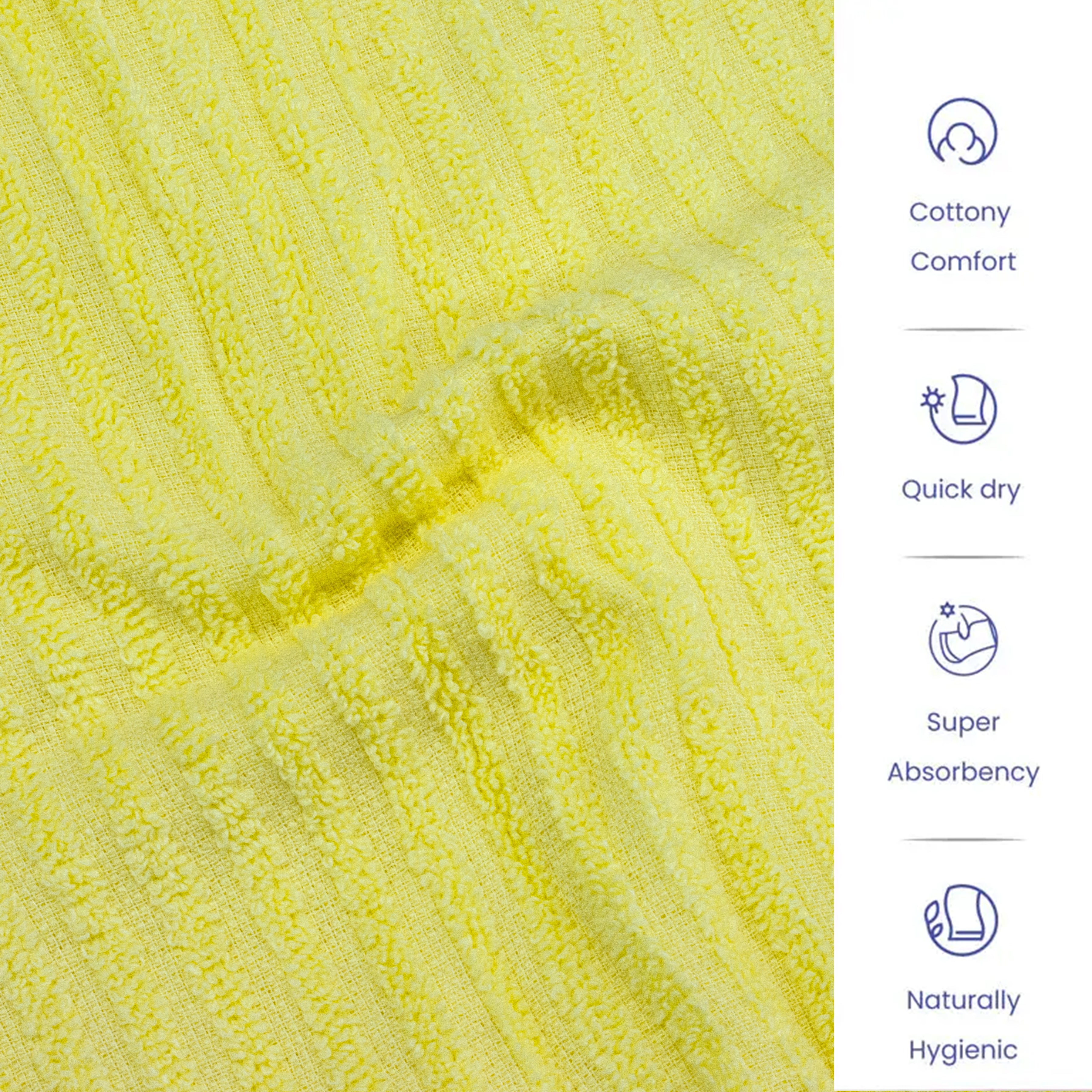 Micro Cotton LuxeLite Versatile Towel, Yellow (size: 58x122 cms)