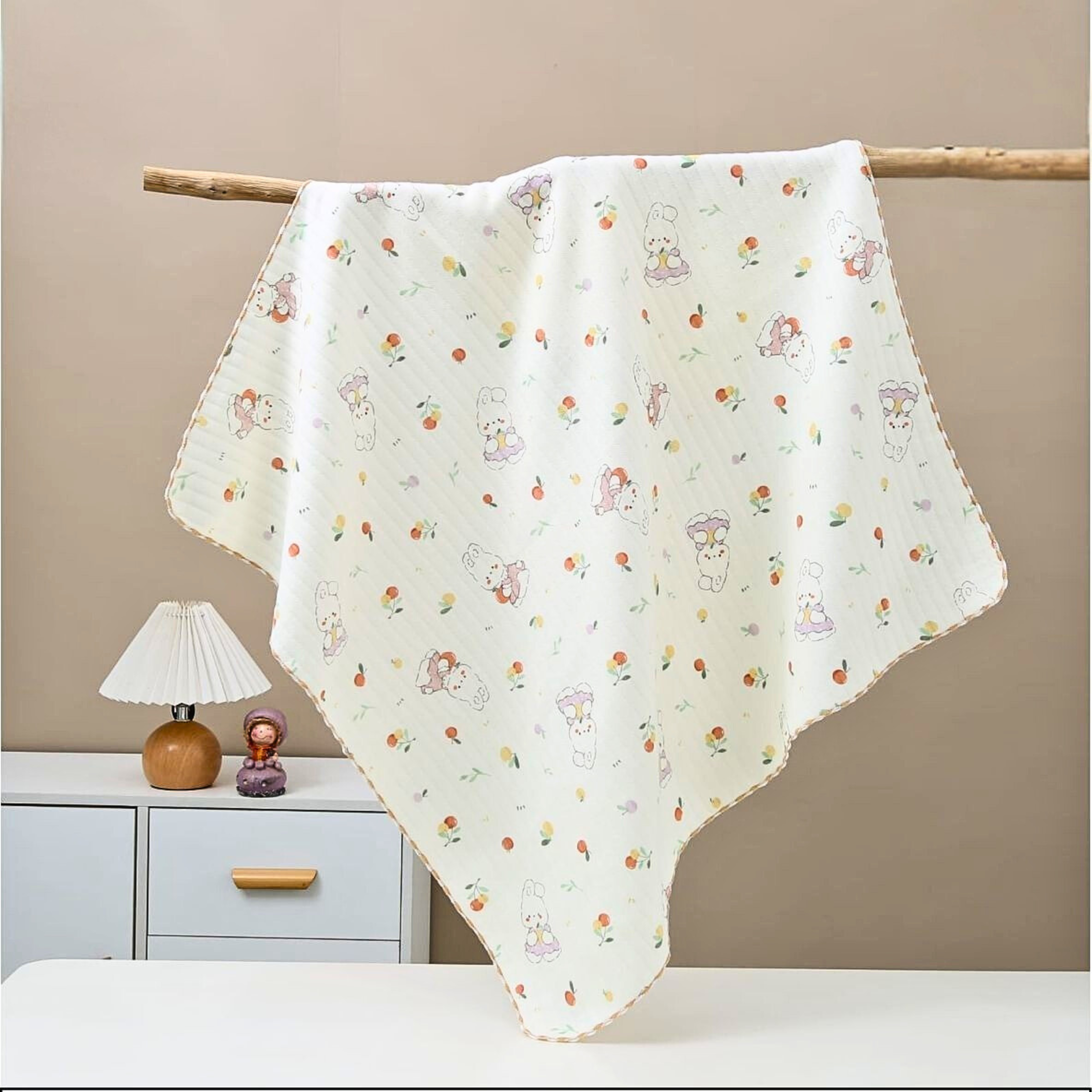 Organic 100% Cotton Baby Muslin Blanket Cloth | Ultra-Soft & Breathable | 85×85 cm | Newborn–12 Months babee D