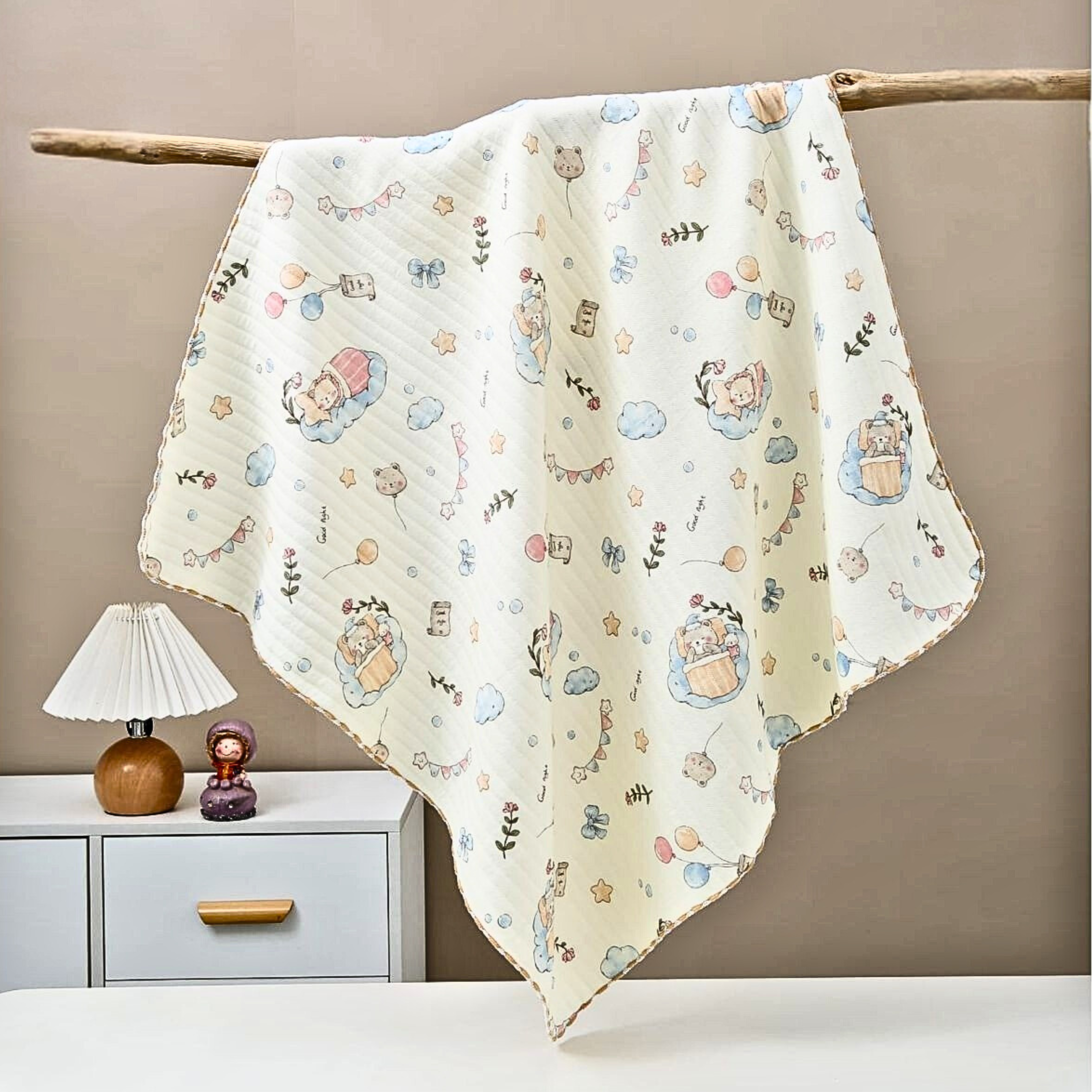 Organic 100% Cotton Baby Muslin Blanket Cloth | Ultra-Soft & Breathable | 85×85 cm | Newborn–12 Months babee D