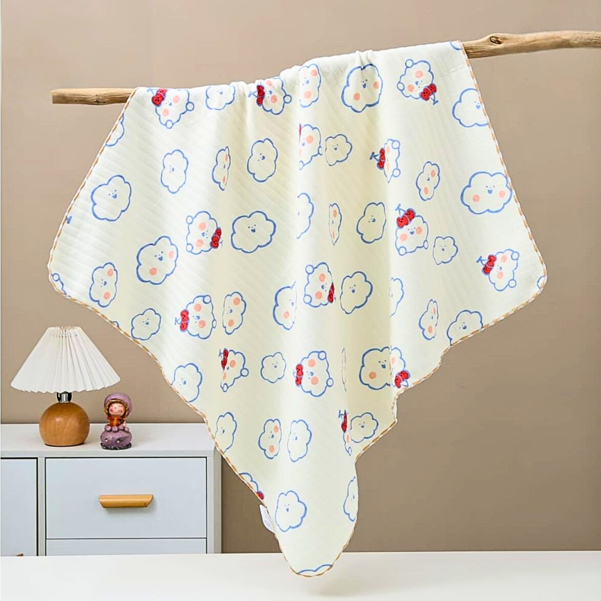 Organic 100% Cotton Baby Muslin Blanket Cloth | Ultra-Soft & Breathable | 85×85 cm | Newborn–12 Months (Copy) (Copy) babee D