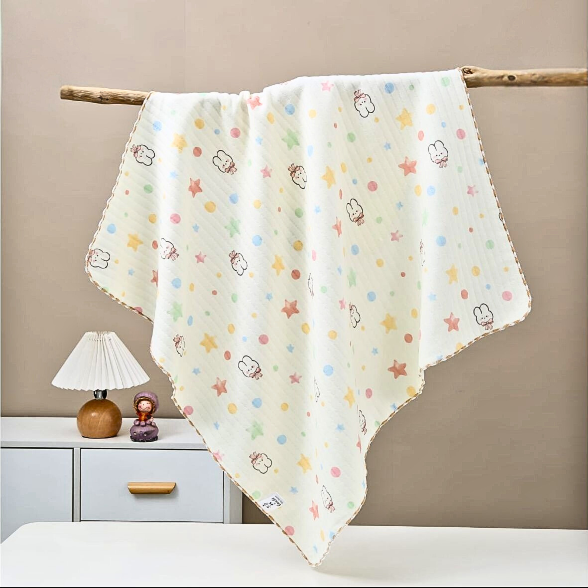 Organic 100% Cotton Baby Muslin Blanket Cloth | Ultra-Soft & Breathable | 85×85 cm | Newborn–12 Months babee D