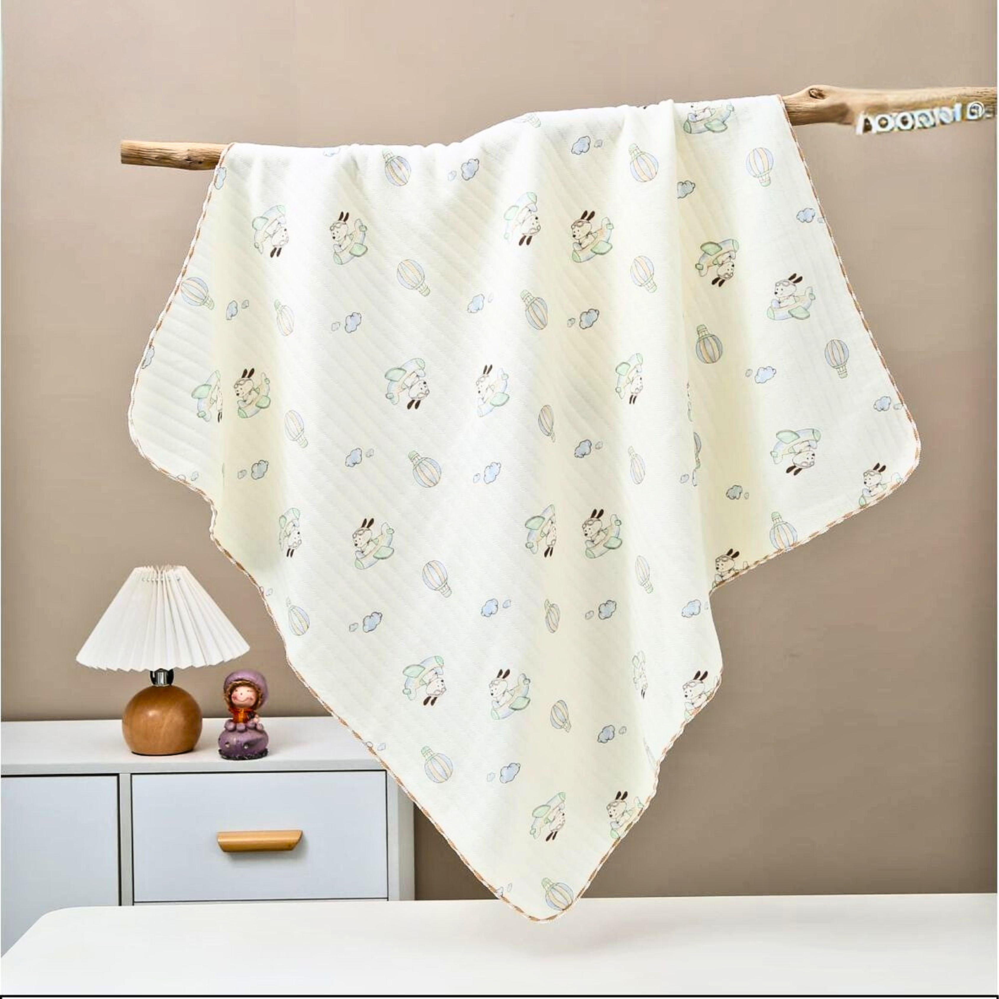Organic 100% Cotton Baby Muslin Blanket Cloth | Ultra-Soft & Breathable | 85×85 cm | Newborn–12 Months babee D