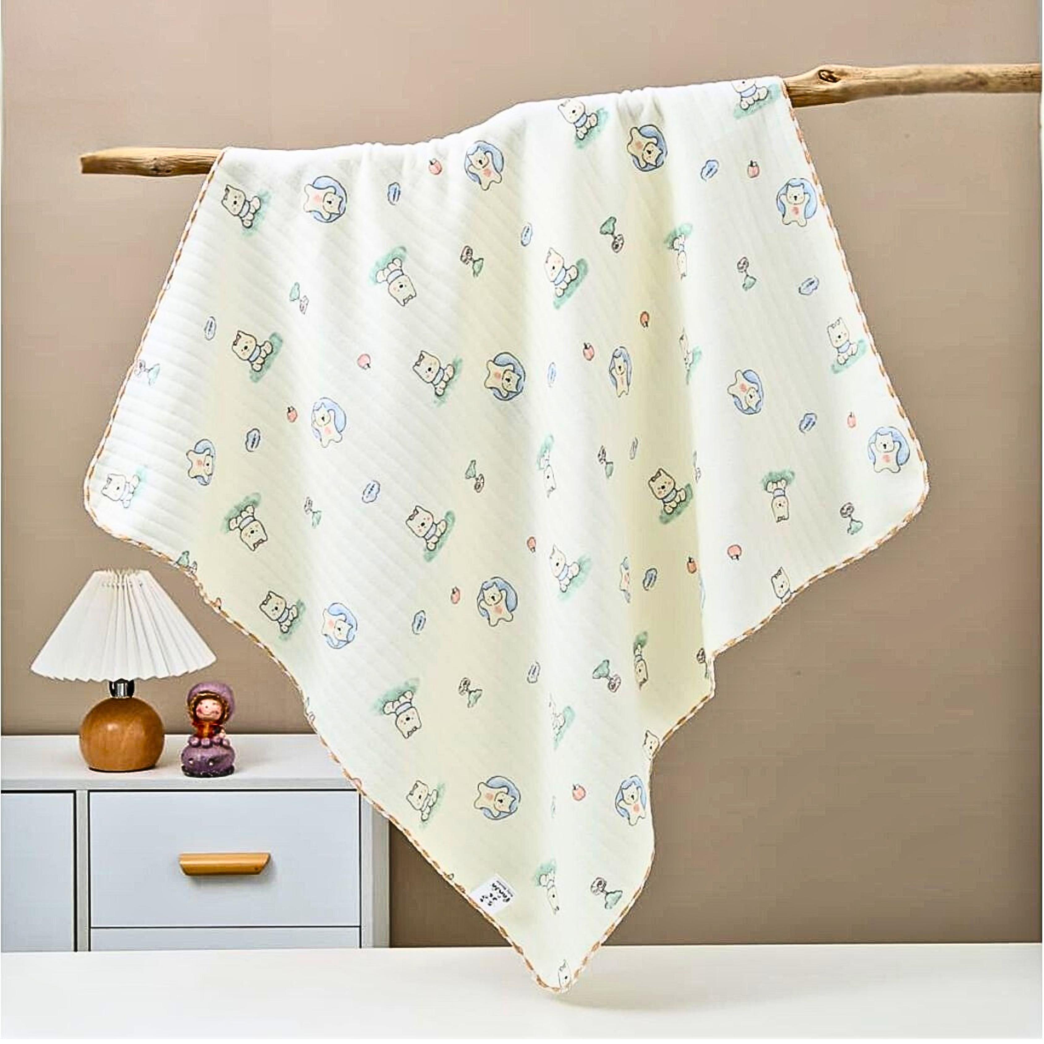 Organic 100% Cotton Baby Muslin Blanket Cloth | Ultra-Soft & Breathable | 85×85 cm | Newborn–12 Months (Copy) babee D